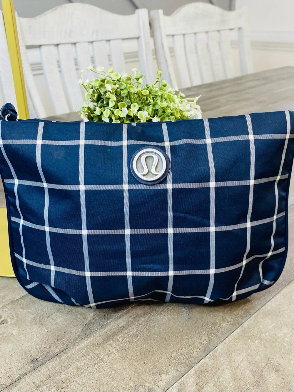 Lululemon Back To Class Backpack Pacific Check Inkwell Ghost Blue Plaid